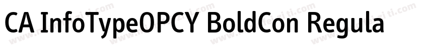 CA InfoTypeOPCY BoldCon Regular字体转换